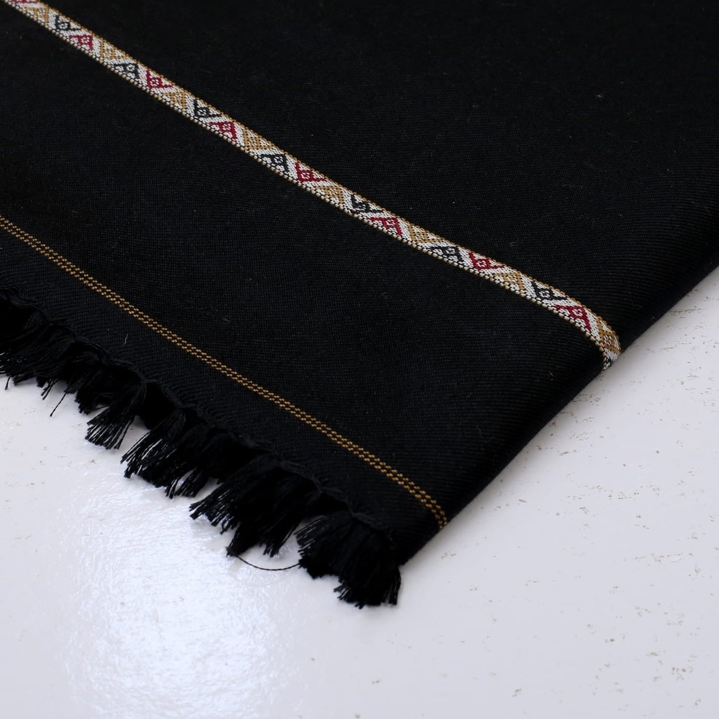 Swati Woolen Shawl Black - Faisalbad Fabrics