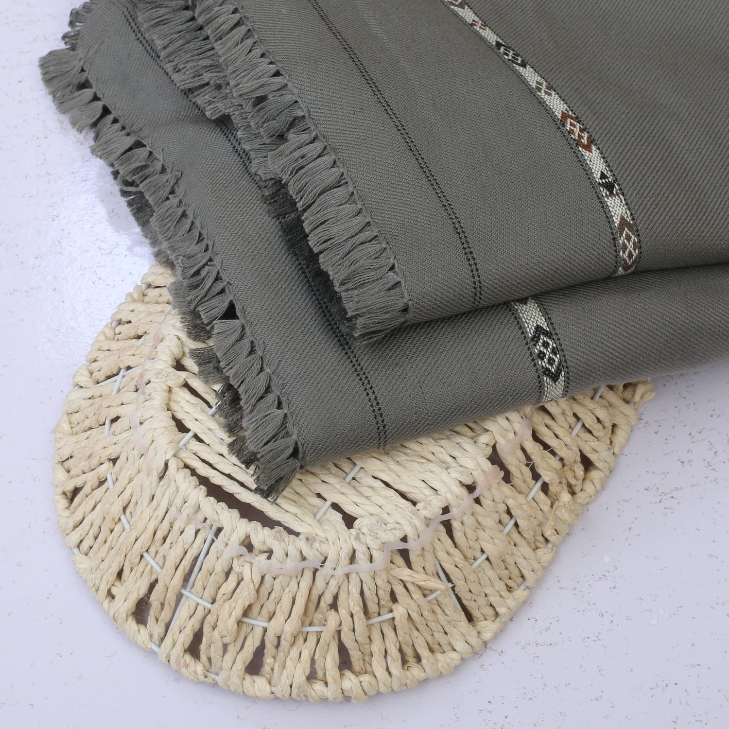 Swati Woolen Shawl Silver Grey - Faisalbad Fabrics